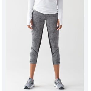 lululemon athletica Gray Patterned Leggings